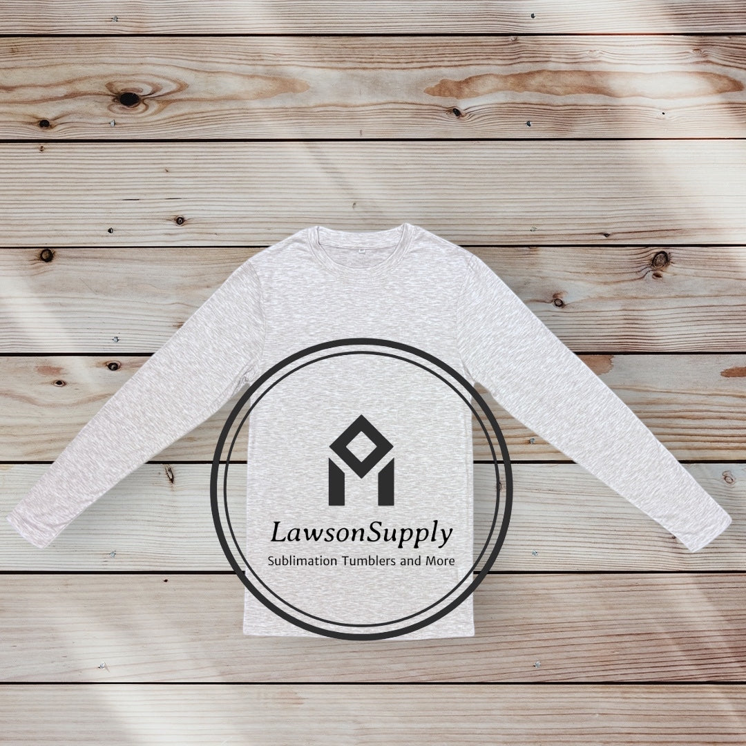 Adult Long Sleeve T-Shirt For Sublimation Soft Cotton Feel 95% Polyester
