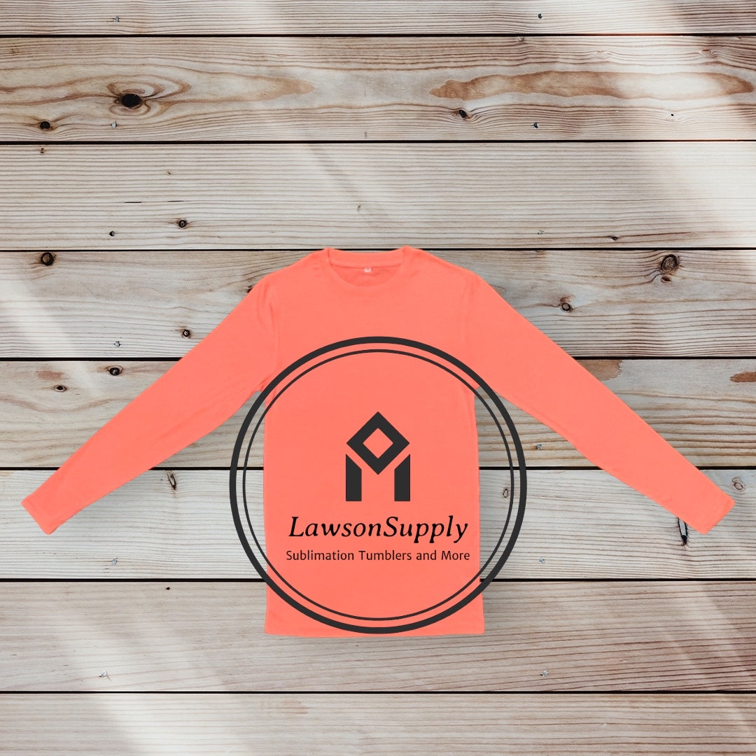 Adult Long Sleeve T-Shirt For Sublimation Soft Cotton Feel 95% Polyester