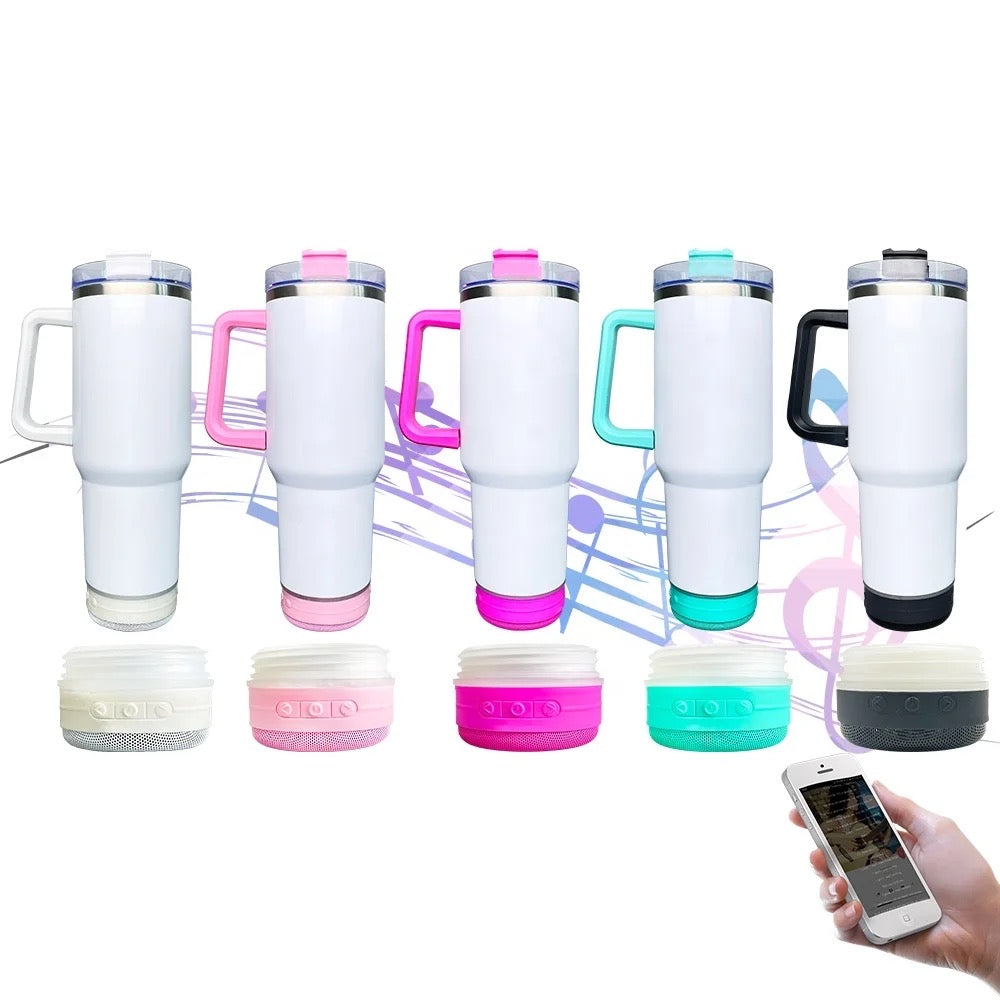 40oz Bluetooth Speaker Sublimation Tumbler