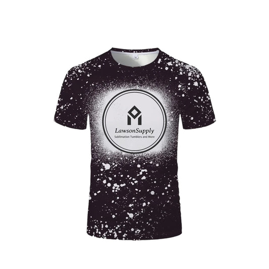 FAUX BLEACH Sublimation T-Shirts 95% Polyester Kids Sizes