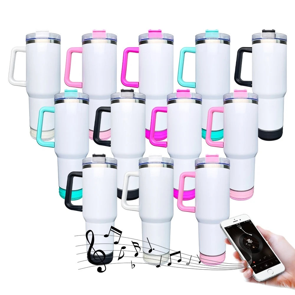 40oz Bluetooth Speaker Sublimation Tumbler