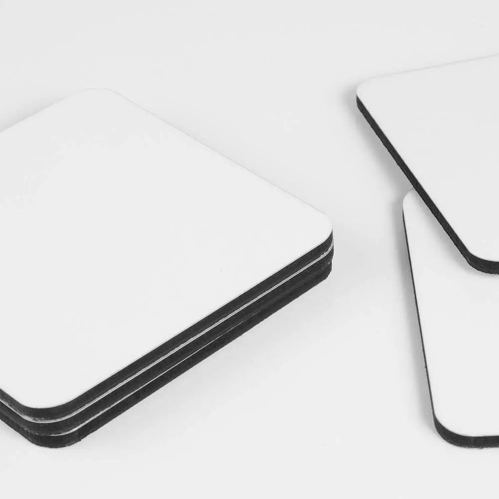 10 PACK-Square Neoprene Rubber Coasters Sublimation 5.5mm Thick