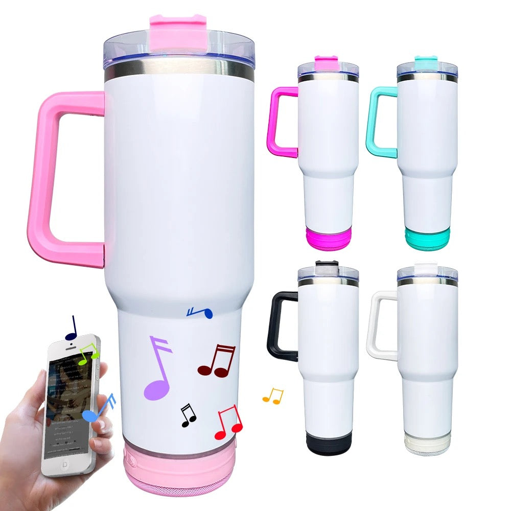 40oz Bluetooth Speaker Sublimation Tumbler
