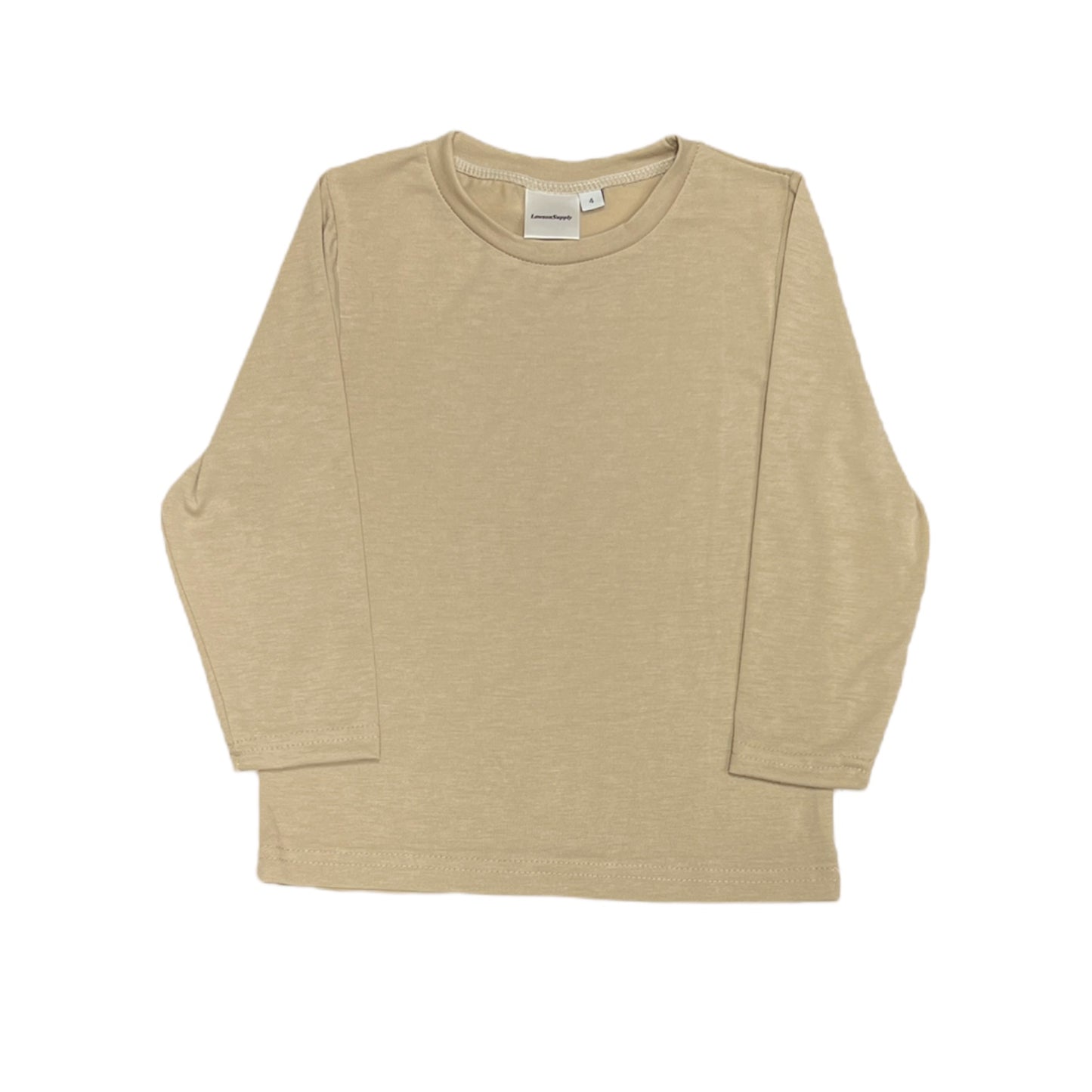 Kids Sublimation- Long Sleeve T-Shirts Cotton Feel 95% Polyester