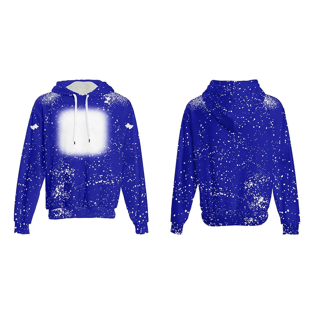 Sublimation Hoodies FAUX BLEACH Fleece Lined Soft 100% Polyester