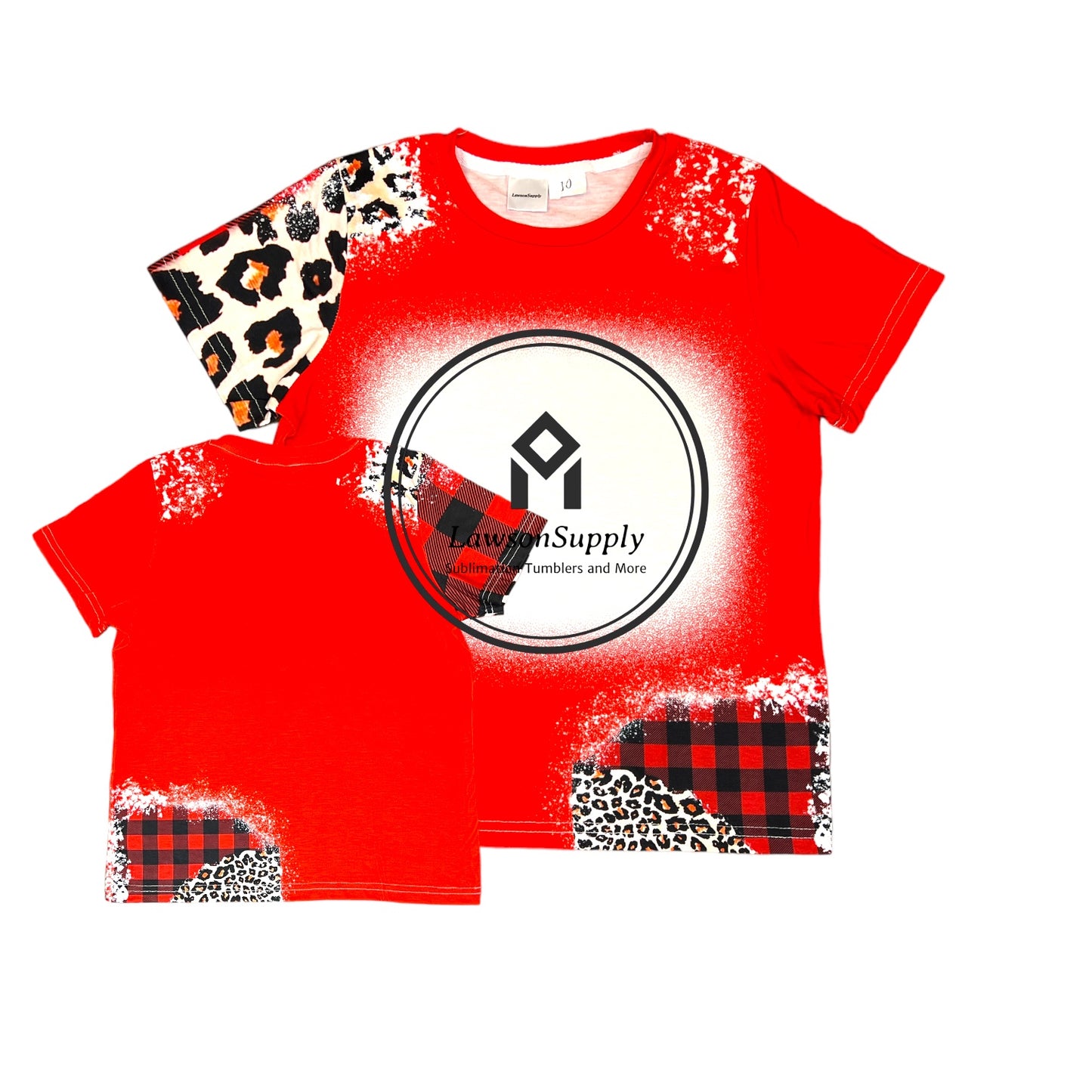 T-Shirts Adult Printed Faux Bleach 95% Polyester Sublimation Shirts