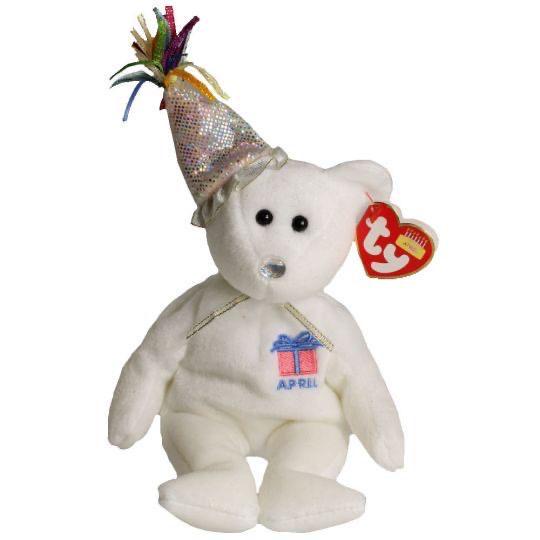 Ty Beanie Babies Birthday Bear With Party Hats