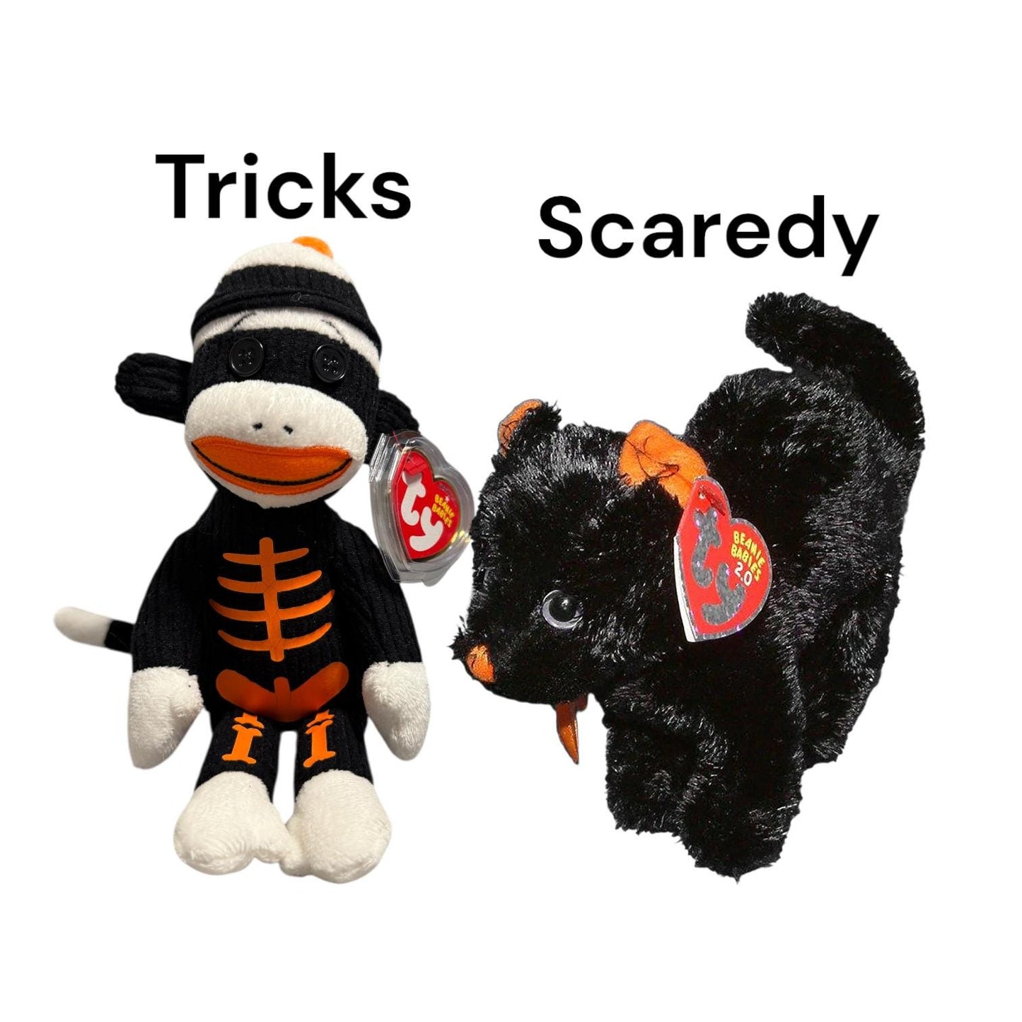 Ty Beanie Babies Halloween Frightful Haunted, Vanish, Trickster, Spooky, Haunt, Alacazam, Jinxed, Scaredy, Sneaky, Carvers, Hootsey, Boo Who