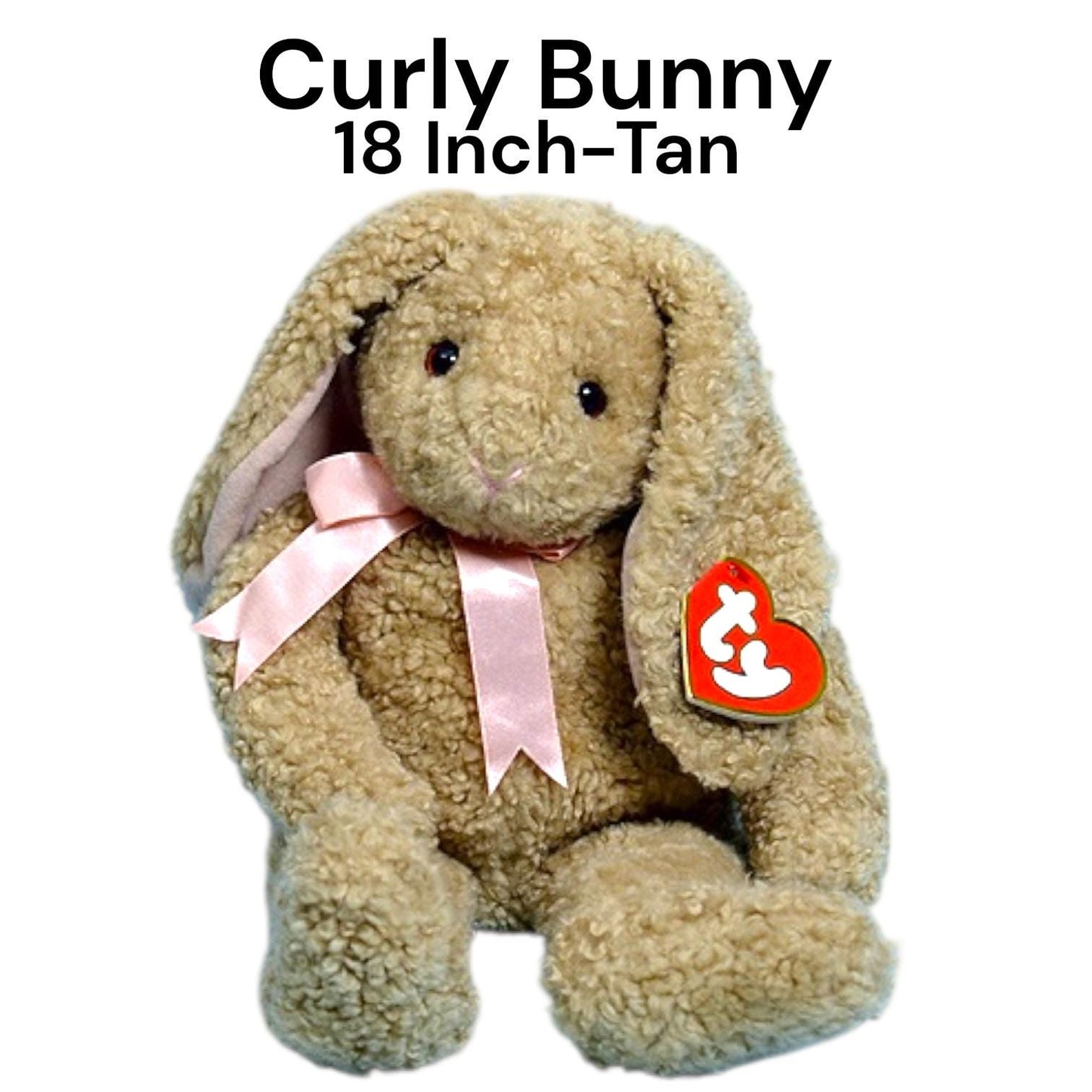 Ty Classic Plush Curly Bunny and Curly Bear