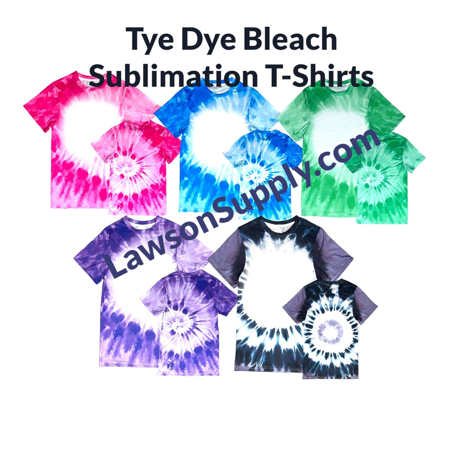 Kids Tie Dye Bleach 95% Polyester Sublimation T-Shirt