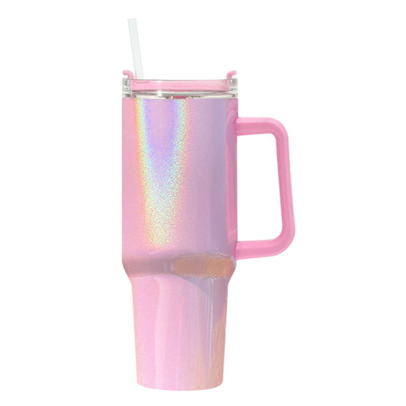 40oz Sublimation Mugs Iridescent Rainbow Sparkly