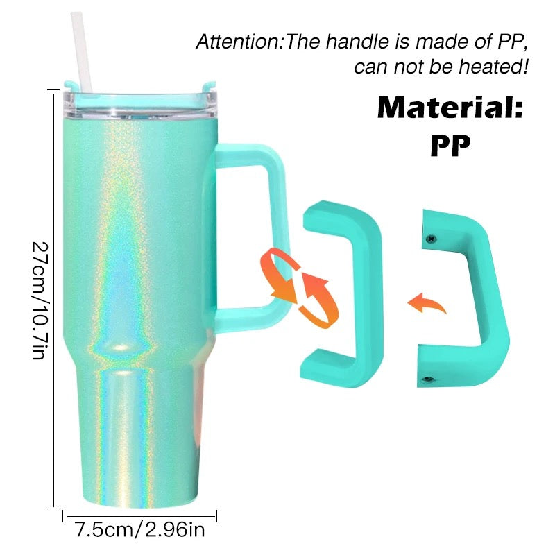 40oz Sublimation Mugs Iridescent Rainbow Sparkly
