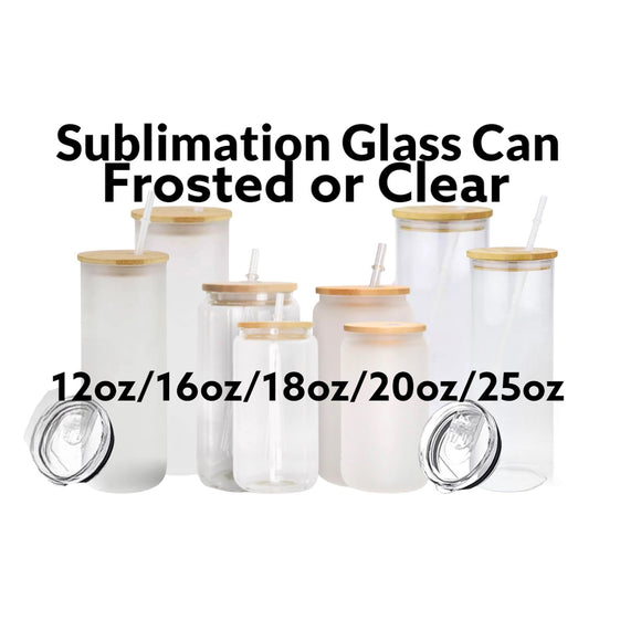 Sublimation Glass Can Clear and Frosted
