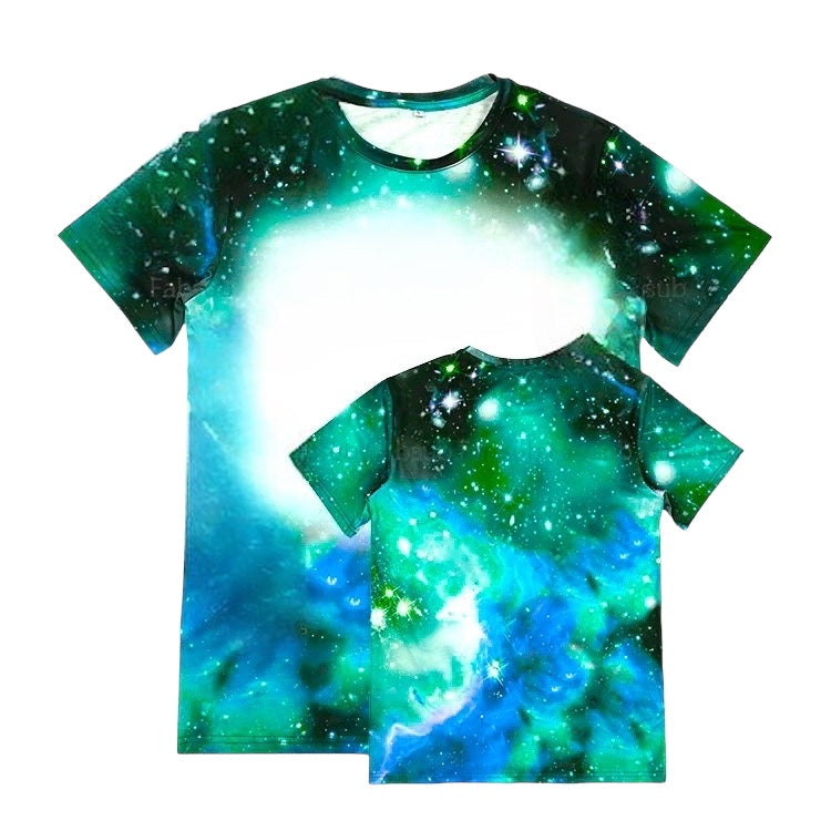 T-Shirts Adult Printed Faux Bleach 95% Polyester Sublimation Shirts