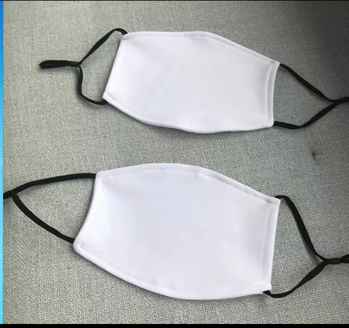 10 Pack-Adjustable Face Masks 100% Polyester w/pocket