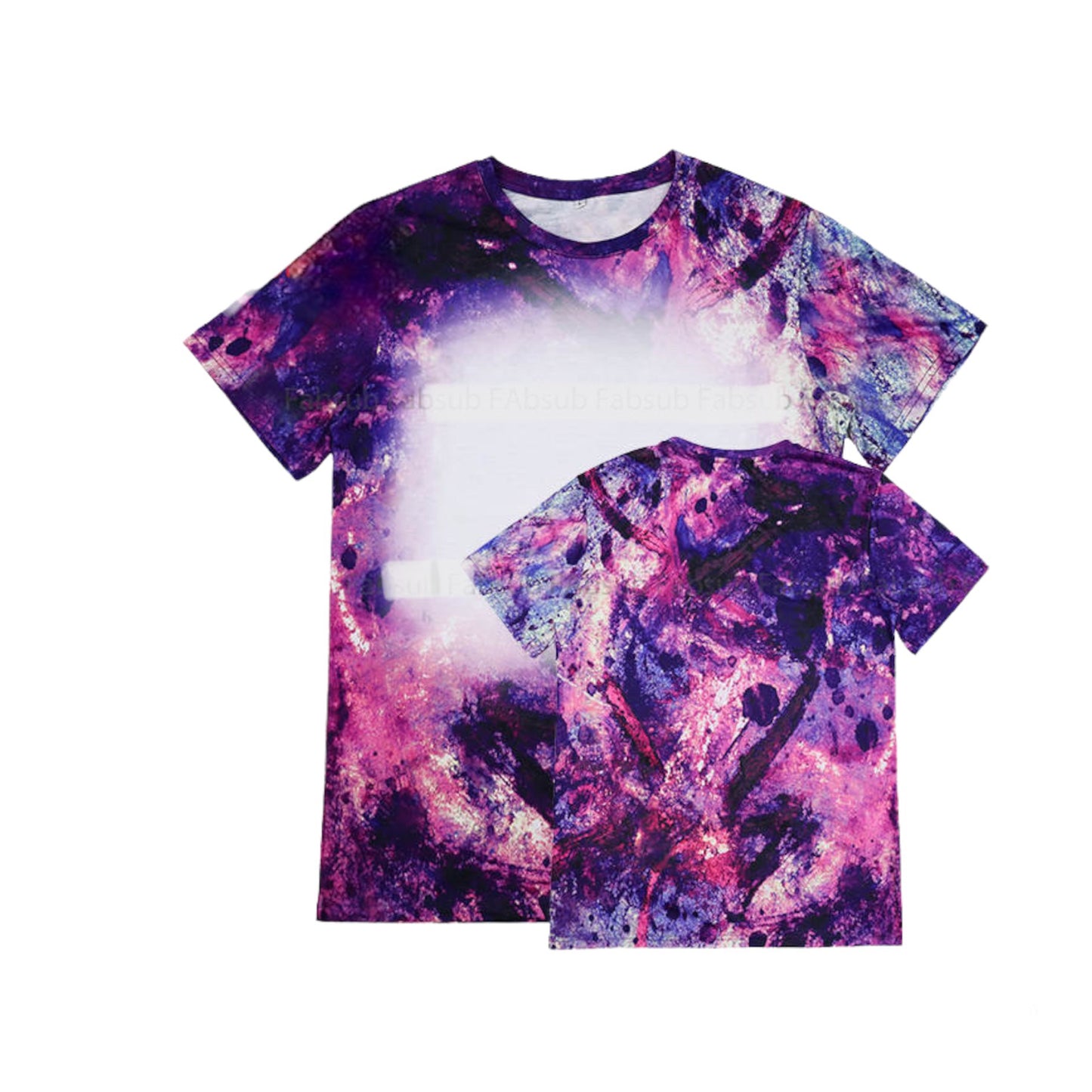 T-Shirts Adult Printed Faux Bleach 95% Polyester Sublimation Shirts