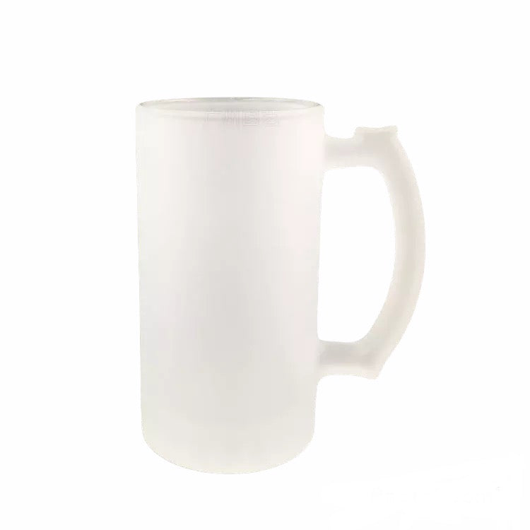 16oz Frosted Glass Sublimation Beer Mug