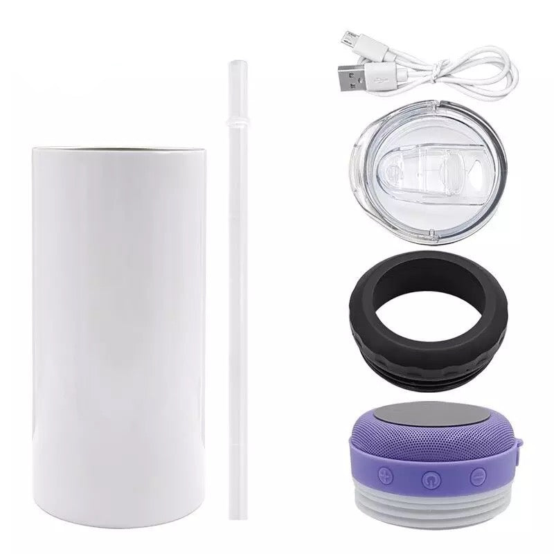 16oz 4 In 1 Can Cooler Sublimation Glow in The Dark 4 in 1 Bluetooth Speaker Tumbler