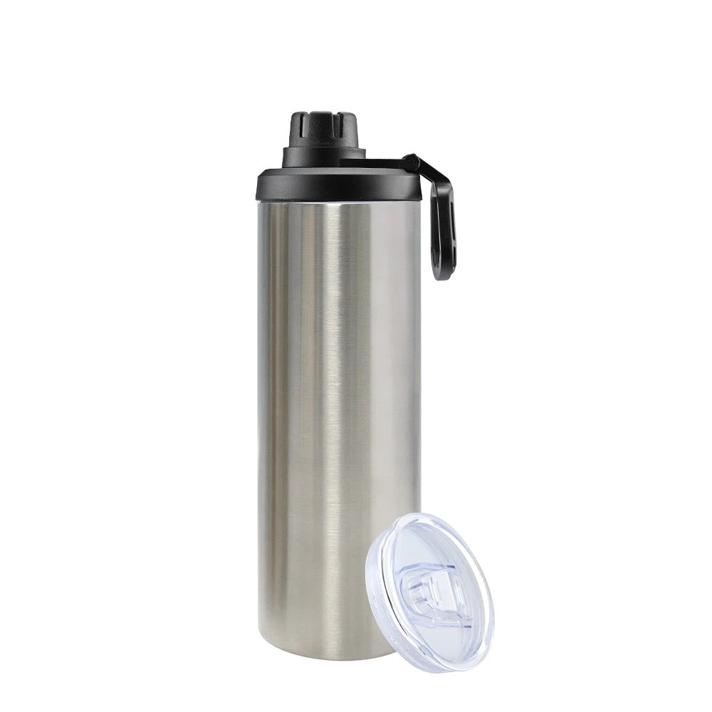 20oz 25oz or 30oz Sublimation Sport Water Bottle With 2 Lids And Spout