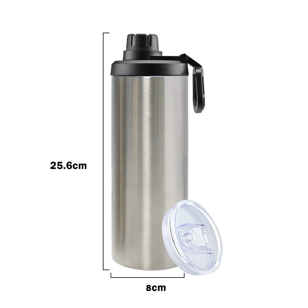 20oz 25oz or 30oz Sublimation Sport Water Bottle With 2 Lids And Spout