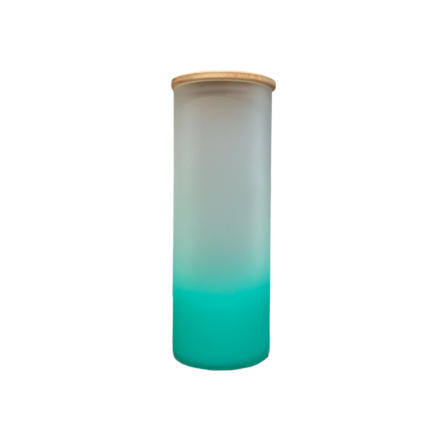 25oz Colored Sublimation Glass Can With Bamboo Lid