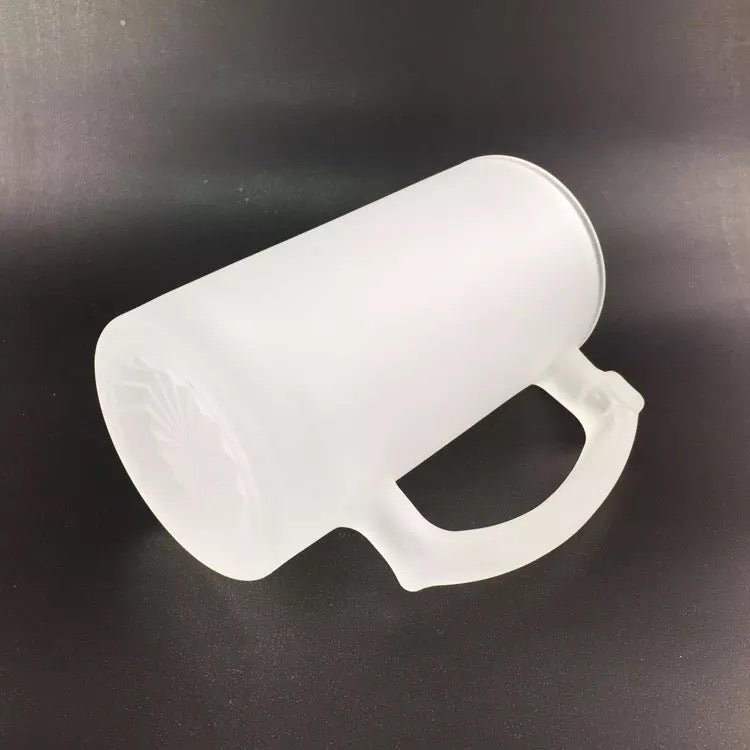 16oz Frosted Glass Sublimation Beer Mug
