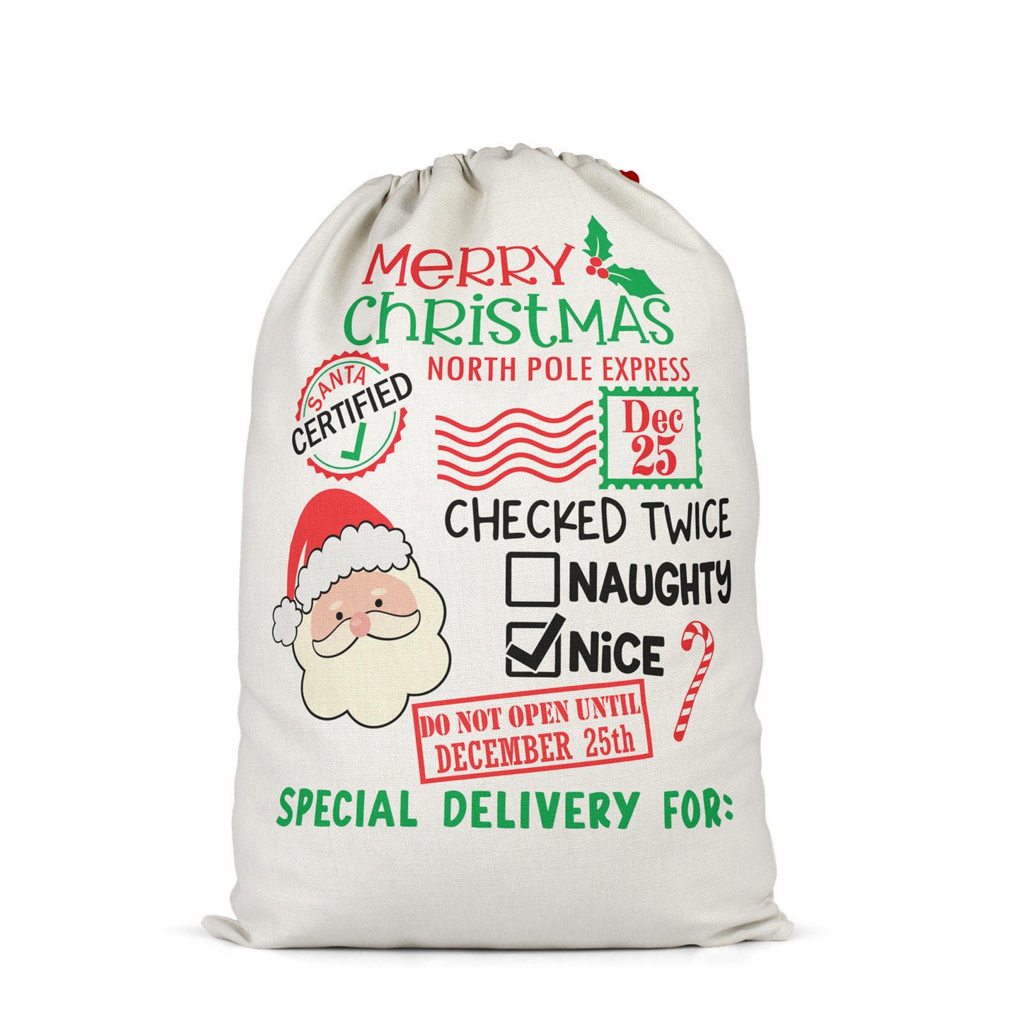 Sublimation Santa Sacks Santa Bags-