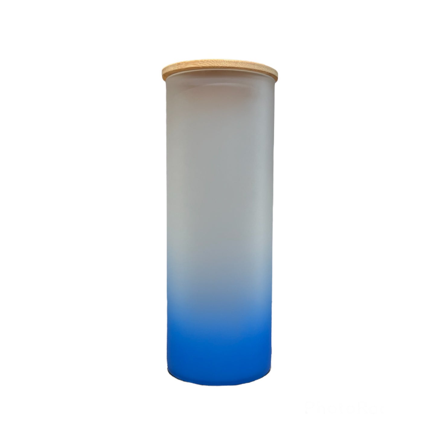 25oz Colored Sublimation Glass Can With Bamboo Lid