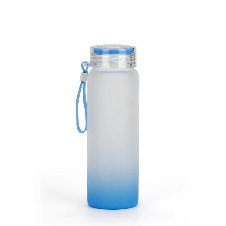 Colored Glass Sublimation Frosted Water Bottles