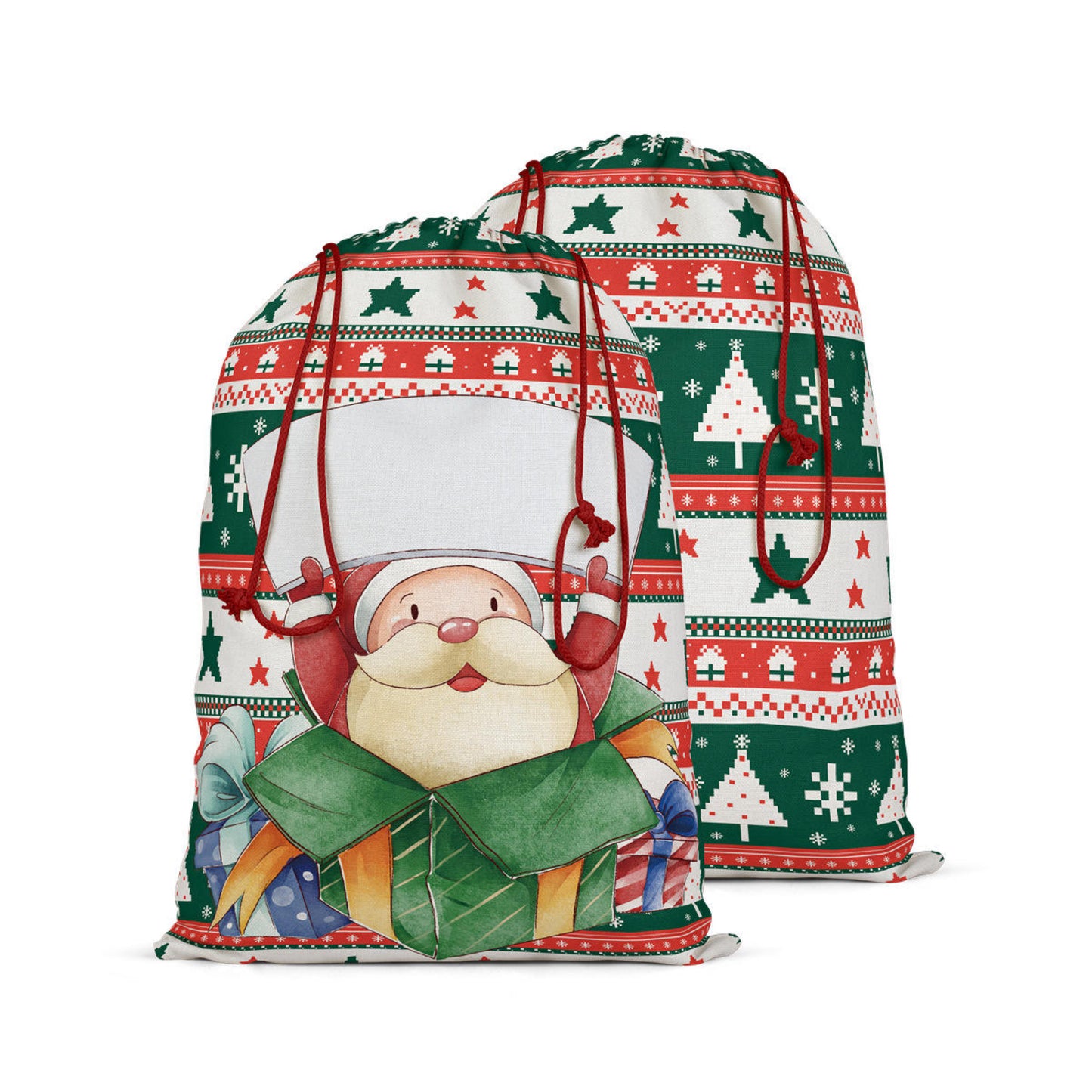 Sublimation Santa Sacks Santa Bags-