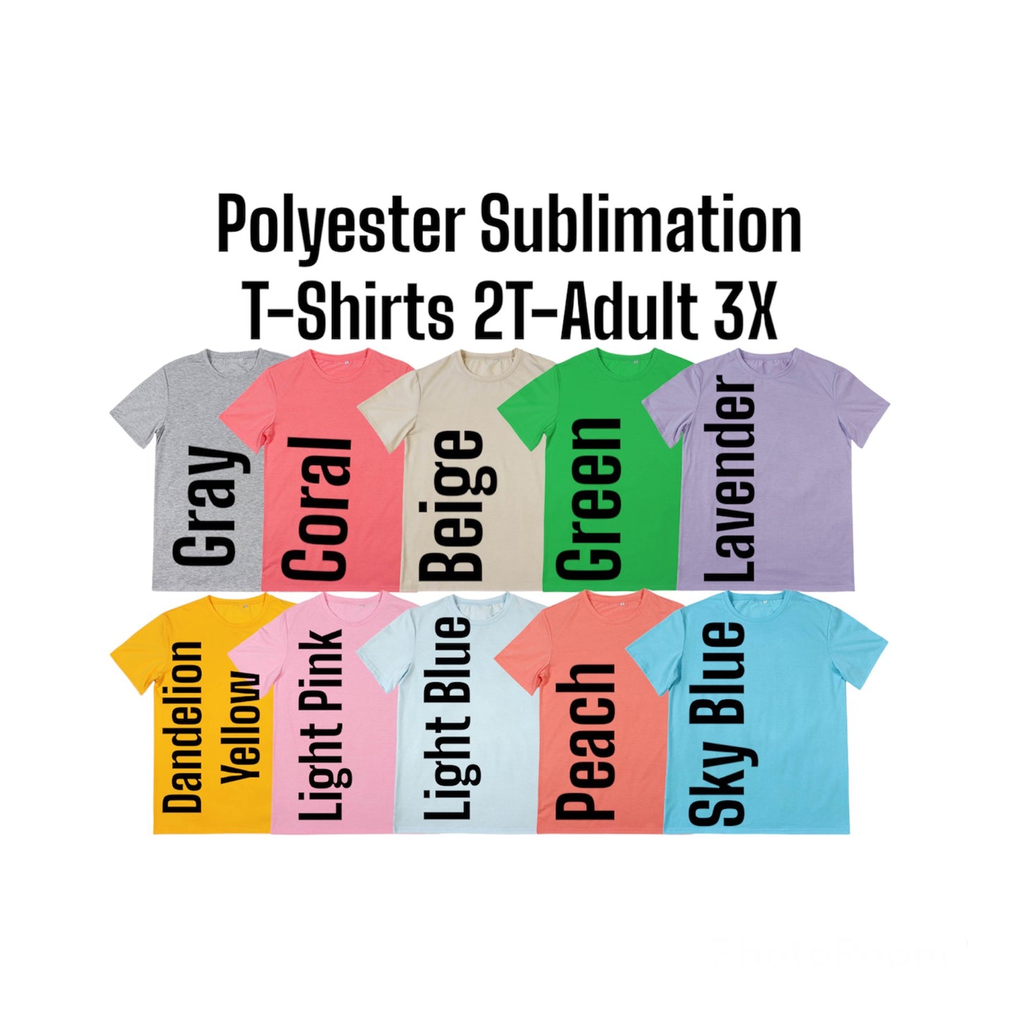 T-SHIRT-Adult Soft COTTON FEEL 95% Polyester Sublimation T-Shirts