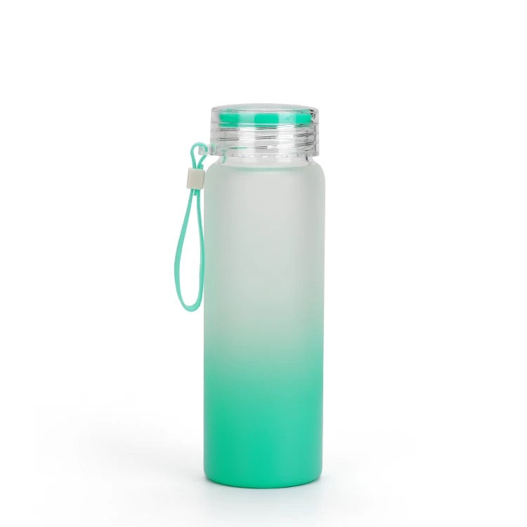 Colored Glass Sublimation Frosted Water Bottles