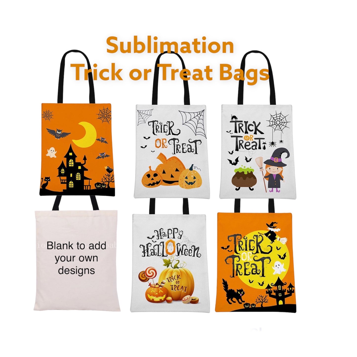 Sublimation Halloween Trick Or Treat Bags