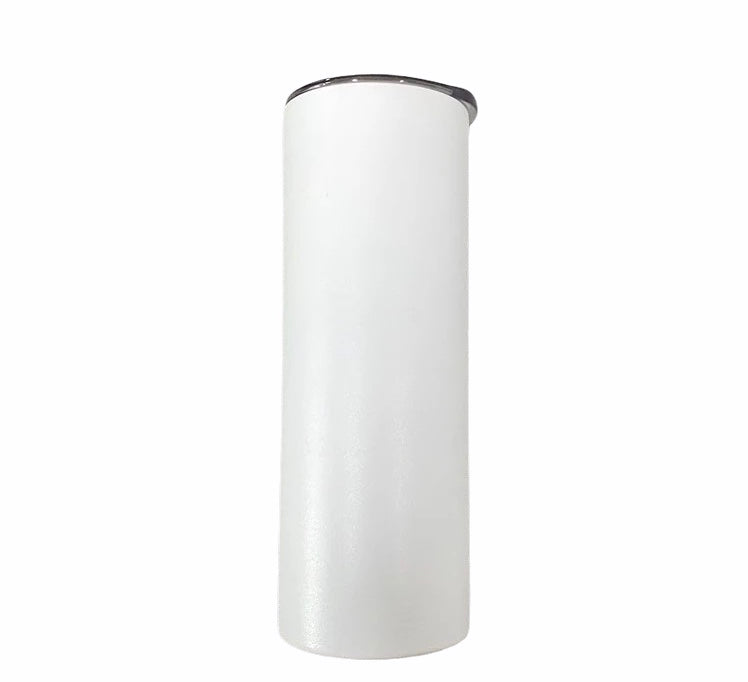 20oz Straight Matte White Sublimation Skinny Tumbler