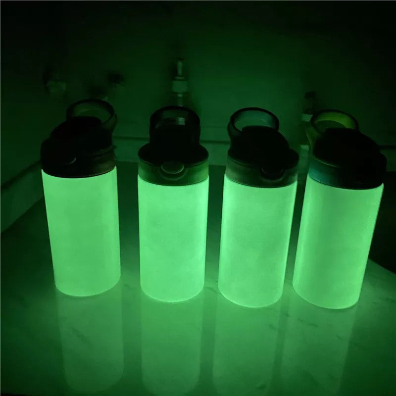 UV Color Change Glow in Dark 12oz Blank Sublimation Sippy Cup Straight  Stainless steel Kids Drinking Tumbler Sport Water Bottles 
