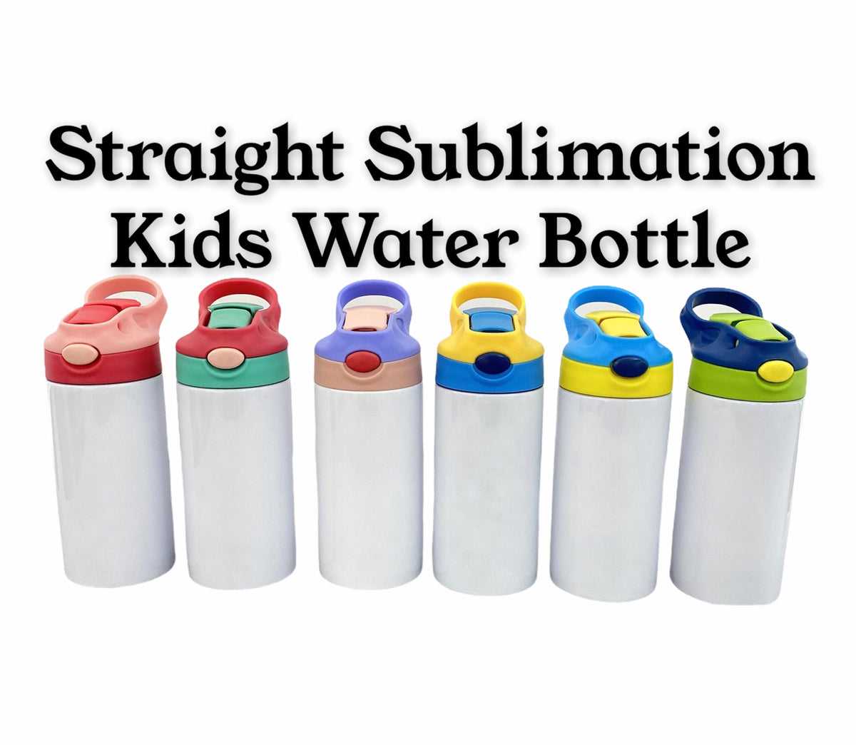 12oz wholesale sublimation kids water bottle with pop-up lids mixed co –  Meline Wang Blanks