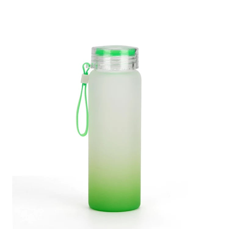Colored Glass Sublimation Frosted Water Bottles