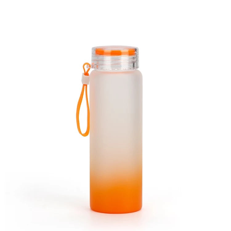 Colored Glass Sublimation Frosted Water Bottles