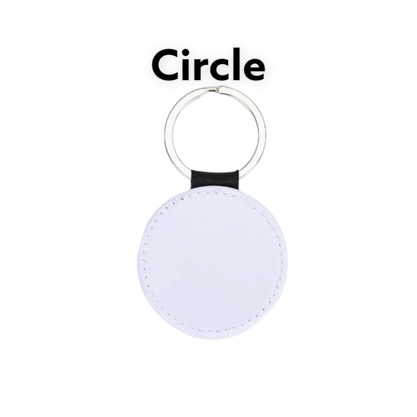 Double sided leather sublimation keychains