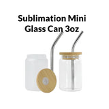 Sublimation Mini Glass Can 3oz Shot Glass