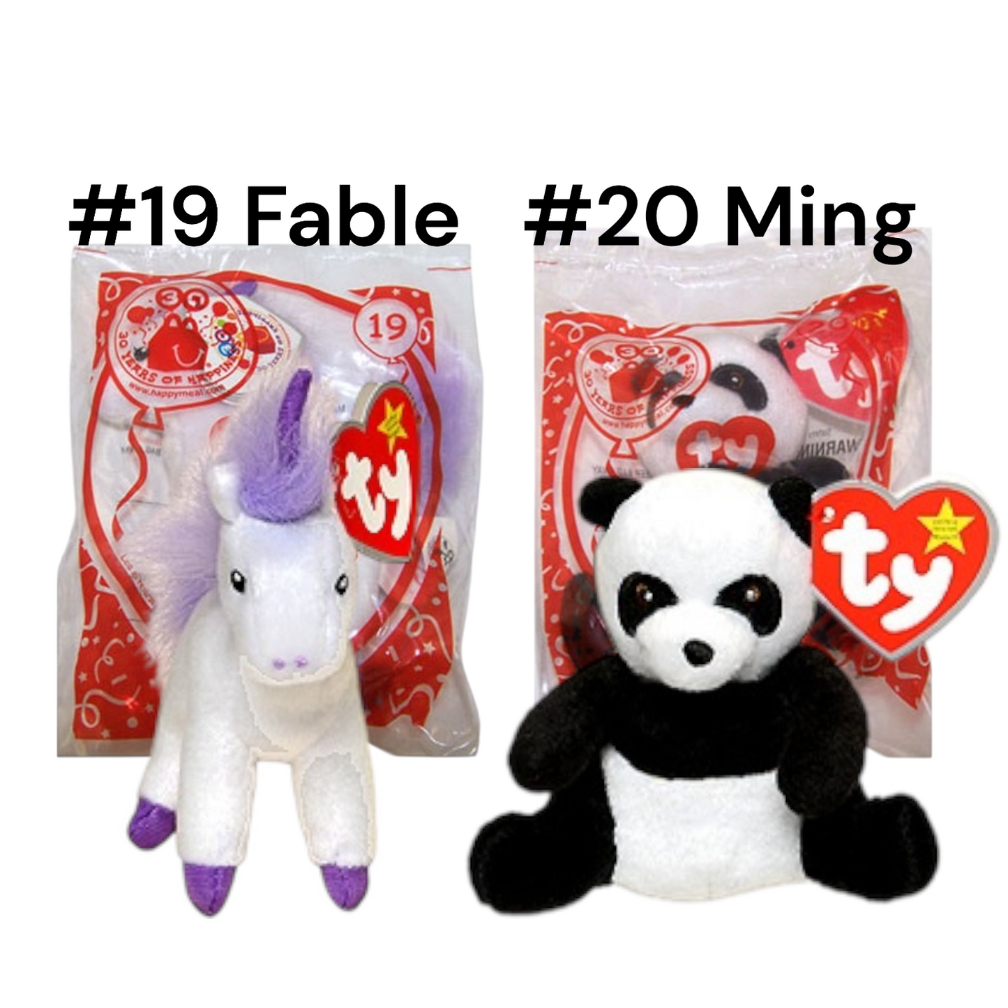 McDonald’s 2009 Ty Teenie Beanie Babies 2.0 30th Anniversary