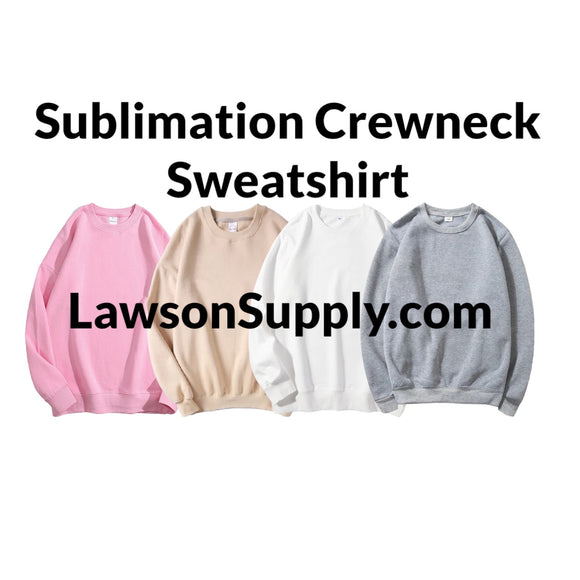 Sublimation Crewneck Sweatshirt Fleece Lined  100% Polyester- Kids and Adults