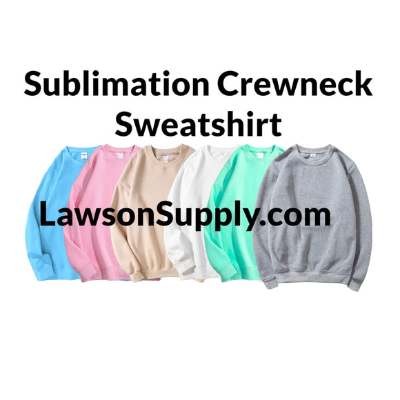 Sublimation Crewneck Sweatshirt Fleece Lined 100% Polyester- Kids and –  LAWSON SUPPLY