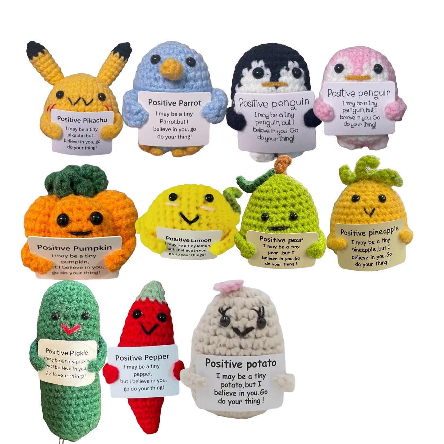 FREE GIFTPlush Positive Buddies Small Crochet Dolls