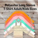 Kids Sublimation- Long Sleeve T-Shirts Cotton Feel 95% Polyester