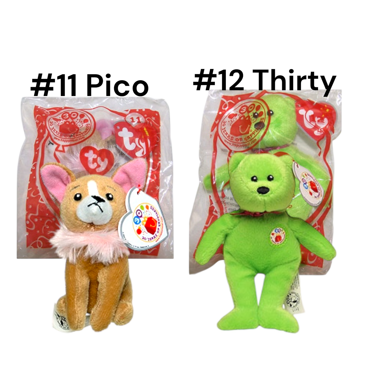 McDonald’s 2009 Ty Teenie Beanie Babies 2.0 30th Anniversary
