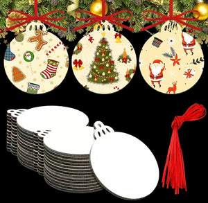MDF Double Sided Sublimation Christmas Ornament