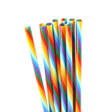 Set of 5 Plastic Reusable Printed Straws
