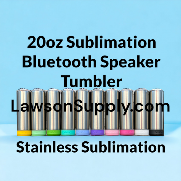 20oz Stainless Steel Bluetooth Speaker Sublimation Tumbler