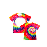 Kids Tie Dye Bleach 95% Polyester Sublimation T-Shirt